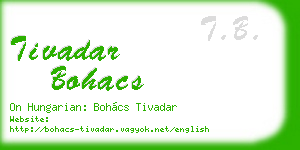tivadar bohacs business card